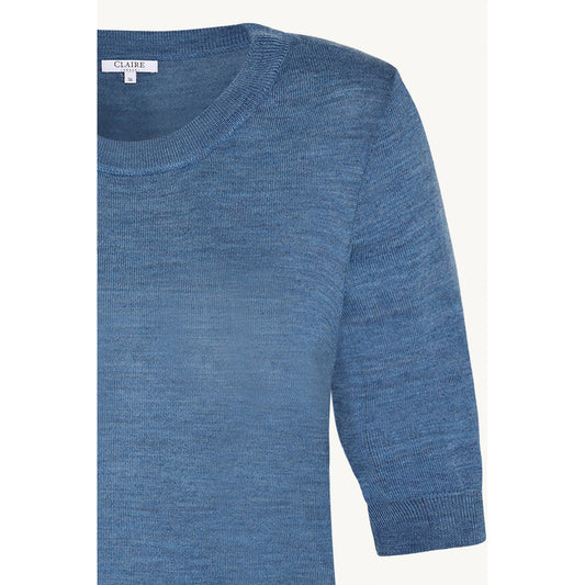 CLAIRE Knit CWPutri Pullover 14155 Blue Iris Melange