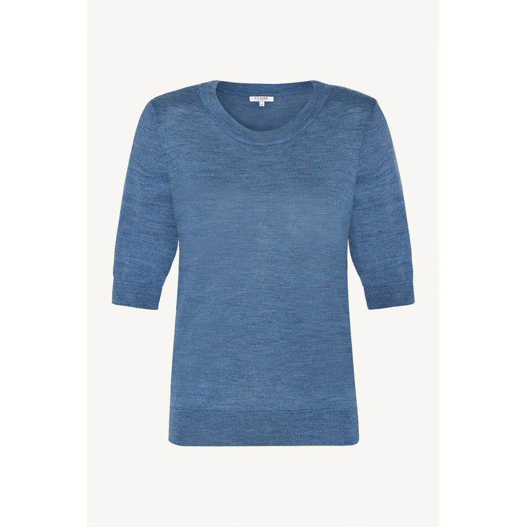 CLAIRE Knit CWPutri Pullover 14155 Blue Iris Melange