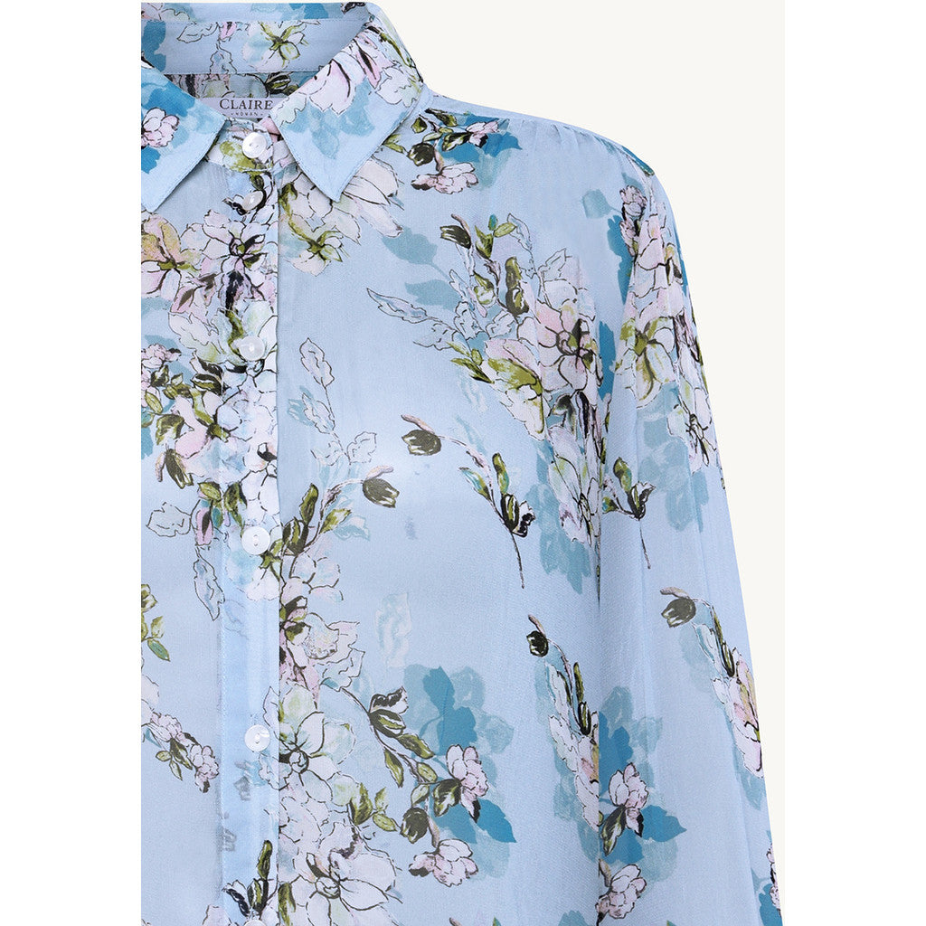 CLAIRE Shirt CWRenette Flower Leaves Shirts 3185 Serenity