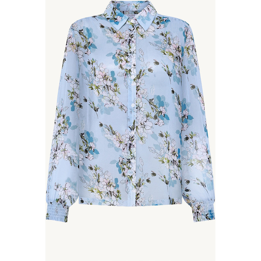 CLAIRE Shirt CWRenette Flower Leaves Shirts 3185 Serenity