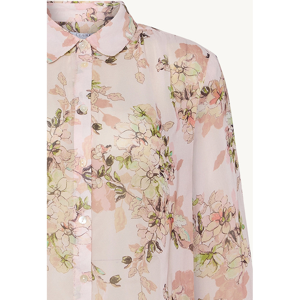 CLAIRE Shirt CWRenette Flower Leaves Shirts 4306 Pink Touch