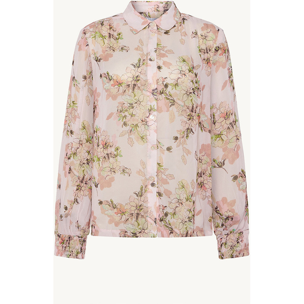 CLAIRE Shirt CWRenette Flower Leaves Shirts 4306 Pink Touch