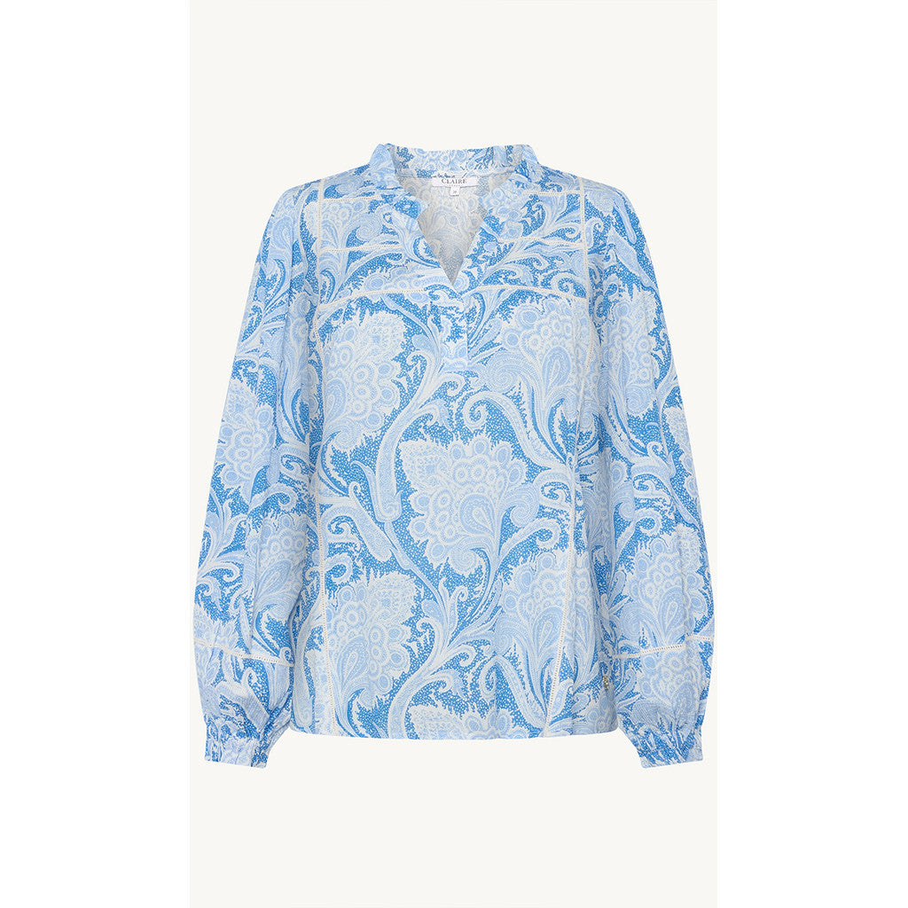 CLAIRE Shirt CWRine Old Paisley Shirts 4155 Blue Iris