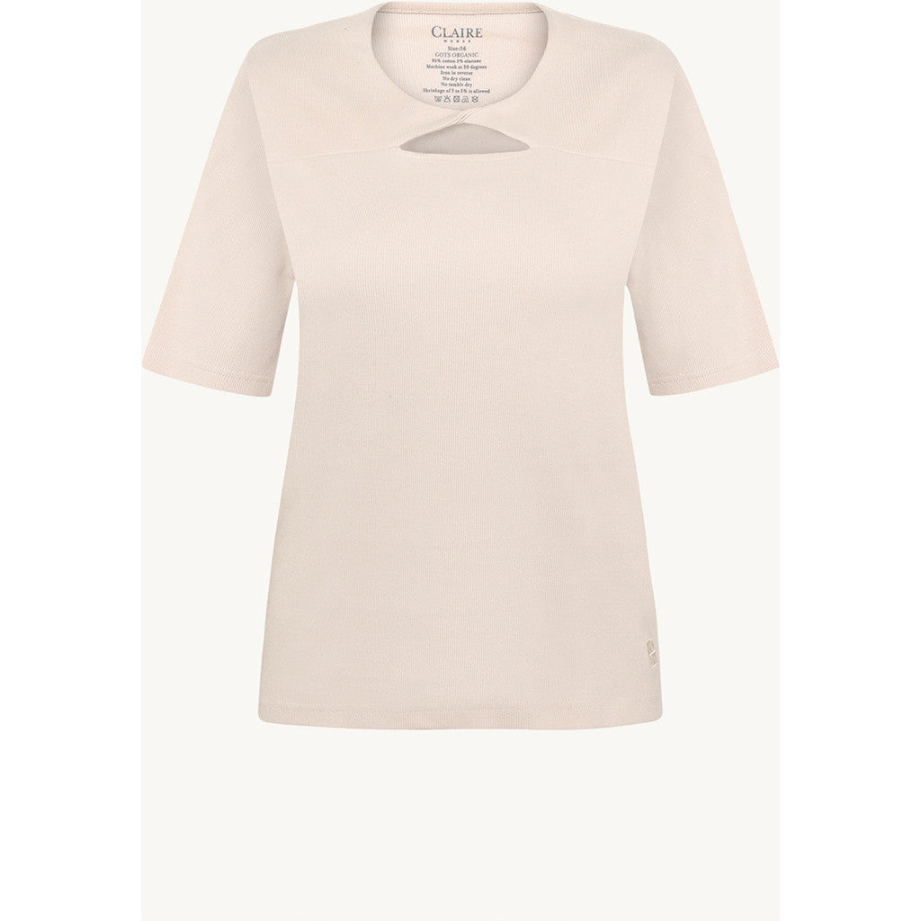 CLAIRE T-shirt CWAislynn T-shirt L/S 3261 Sand Stone