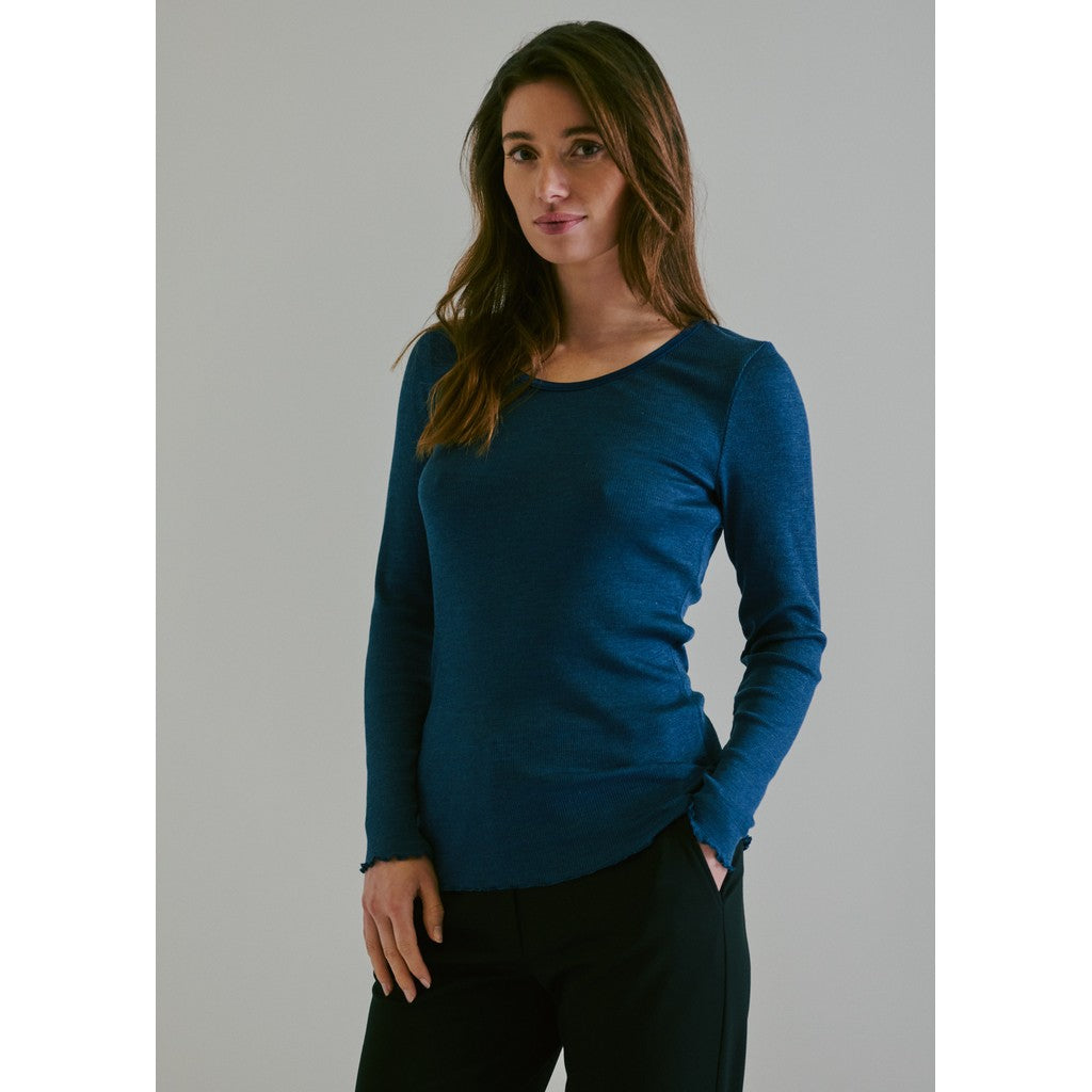 CLAIRE T-shirt CWAmber T-shirt L/S 13129 Blues Melange