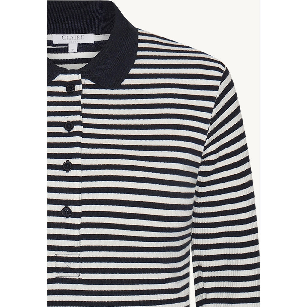CLAIRE T-shirt CWAnthea Stripe T-shirt L/S 3151 Dark Navy