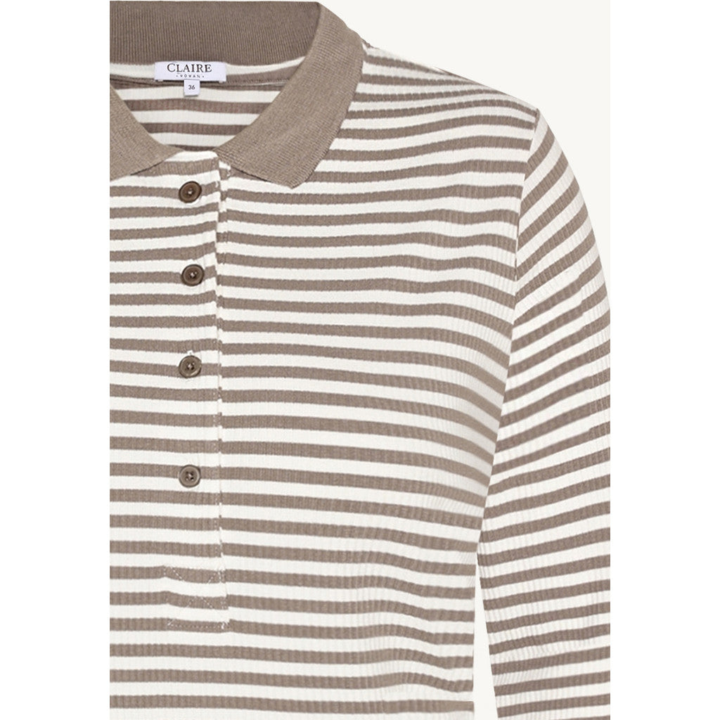 CLAIRE T-shirt CWAnthea Stripe T-shirt L/S 4522 Fossil