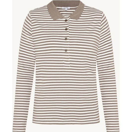 CLAIRE T-shirt CWAnthea Stripe T-shirt L/S 4522 Fossil