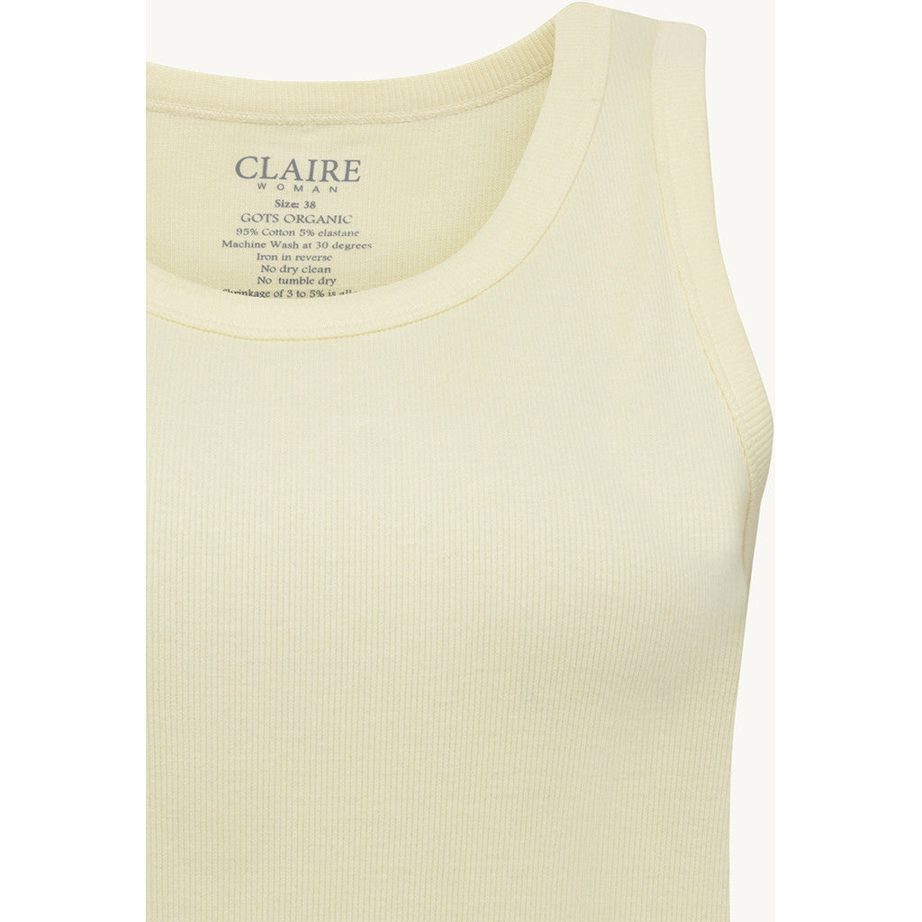 CLAIRE T-shirt CWAvery Tank Top 4626 Pale Yellow