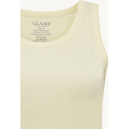 CLAIRE T-shirt CWAvery Tank Top 4626 Pale Yellow