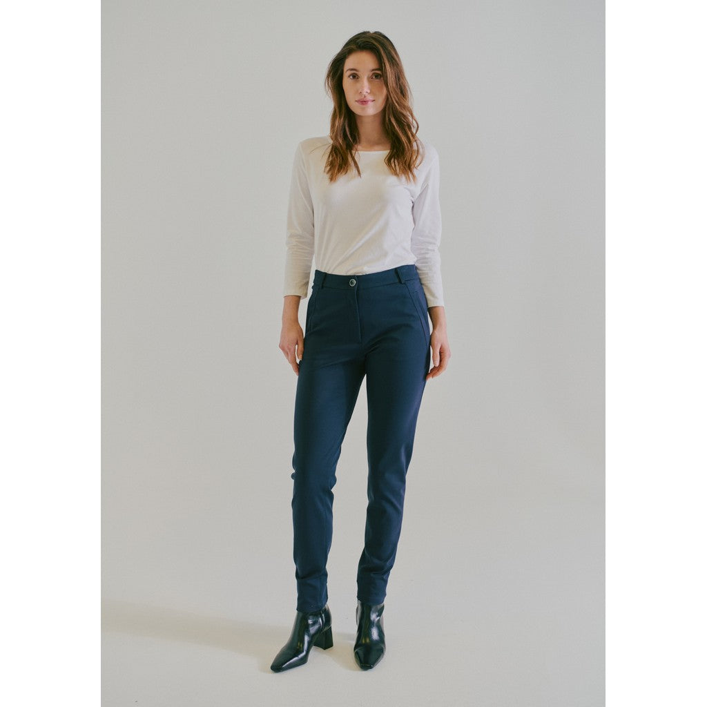 CLAIRE Trousers CWTamra Trousers 3151 Dark Navy